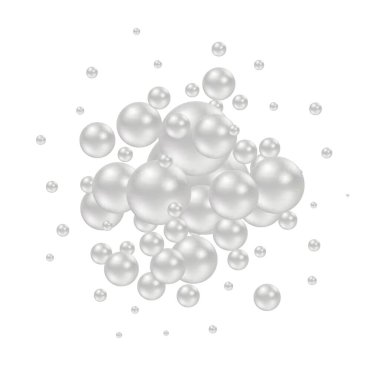 Pearl. Falling Gems Abstract Background. Shiny Design. Vector illustration. Collection. Luxury Beautiful Shining Jewellery Background with Pearls.