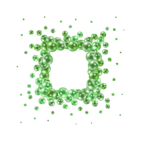Fondo Colorido Abstracto Con Esfera Bolas Verdes — Vector de stock