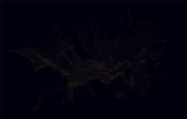 Altın parıltı tozu vektör arkaplanı sıçratıyor. Altın tozu. Sihirli sis parlıyor. Modaya uygun siyah arkaplan.