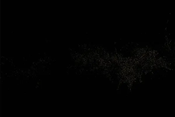 黒の背景に隔離された金のスパンコールの輝きの塵 ベクターイラスト — ストックベクタ
