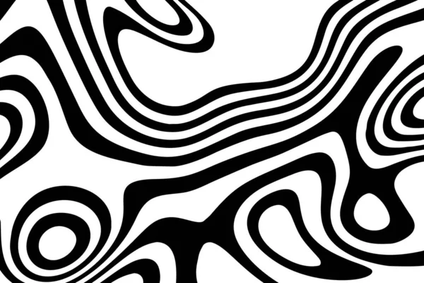 Astratto Onda Vettore Sfondo Stilizzato Nero Bianco Illusione Linea Grafica — Vettoriale Stock