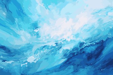 Abstract art blue paint background with liquid fluid grunge texture. clipart