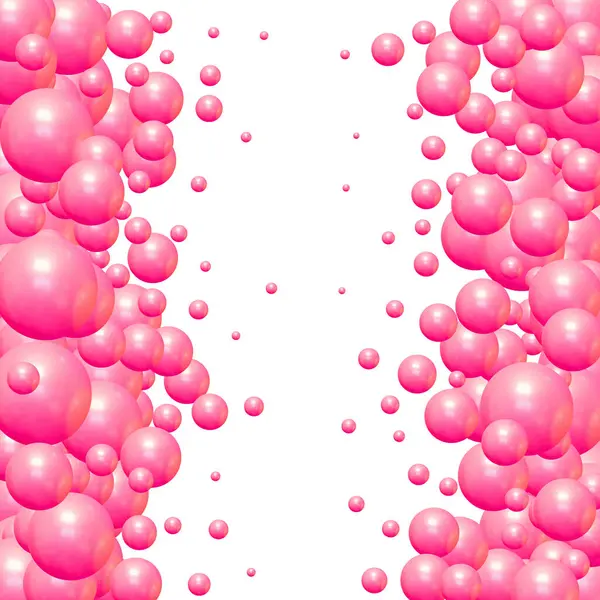 Abstract vector background of pink balloons. Bright design element.