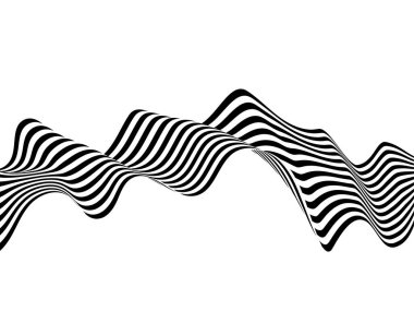 optik sanat dalgası soyut arkaplan siyah beyaz.