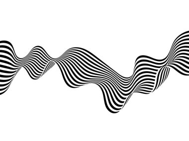 kalıp arkaplan, geometrik dalga tasarımı, siyah beyaz, vektör dalga çizgileri soyut arkaplan.