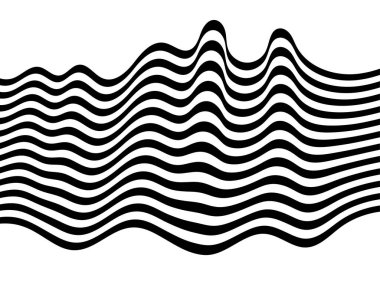 Soyut siyah ve beyaz fırça çizgileri. dalga arkaplanı. İşte bir çizim..