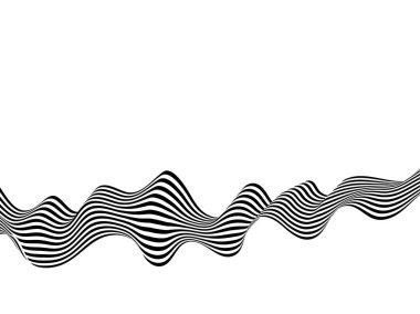 kalıp arkaplan, geometrik dalga tasarımı, siyah beyaz, vektör dalga çizgileri soyut arkaplan.