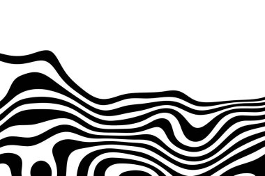 Siyah ve beyaz vektör illüstrasyonunda inanılmaz derecede sıvılaştırma etkisi.