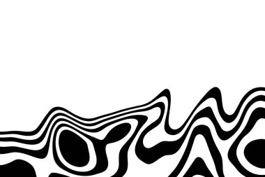 Black and white waves. Modern Vector Background. Stylish texture with wavy stripes lines.