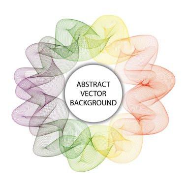 Abstract vector wave pattern. Color round wave. Presentation template. Layout for advertising.