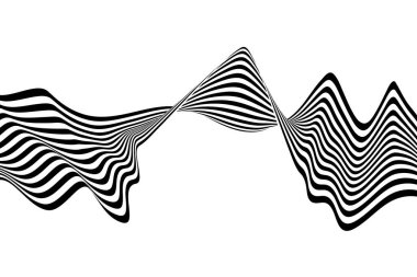 Soyut dalga arkaplanının vektör grafiği. Caustics çarpıtma çizgisi sanatı. Optik illüzyon hareketi çizgili üç boyutlu etki. Akışkan sanat tasarımı. Davetiyeler, iş broşürleri, tekstil gibi şeyler için iyidir. Eps 10