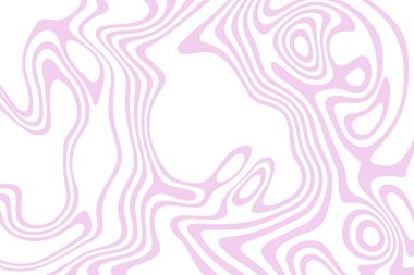 Beyaz arkaplanda soyut renkli çizgiler. Geometrik çizgiler dalgalar şeklinde kıvrılmış. Vektör illüstrasyonu.