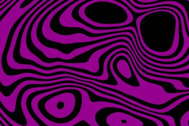 Soyut mor geometrik çizgiler dalgalar şeklinde kıvrılır. Vektör illüstrasyonu.