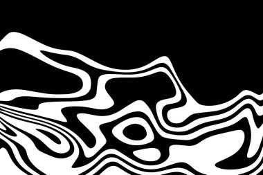 Siyah ve beyaz çizgi desenleri soyut arkaplan dokusu. Kıvrımlı ve dalgalı arka plan.