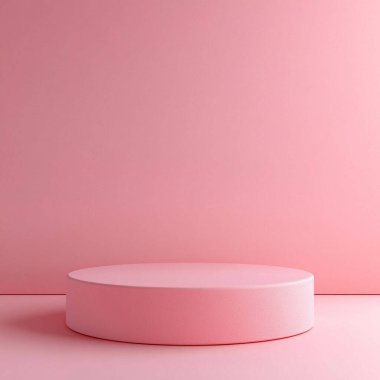 Pembe silindirik bir podyum..