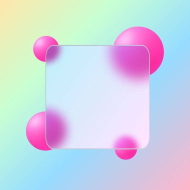 Pembe 3 Boyutlu Soyut Gelecek Çerçevesi.