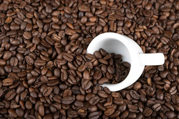 Beyaz fincan kahve çekirdekleri