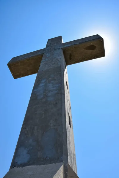 Ein Großes Kreuz Auf Der Insel Rhodos Touristenort Mitten Auf — Stockfoto