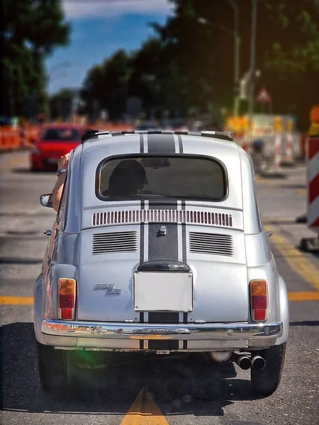 Neu Ulm Baviera Alemanha Julho 2023 Vintage Fiat 500 Street — Fotografia de Stock