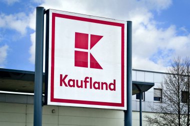 Erbach, Germany - April 3, 2024: Exterior view of Kaufland store against Cloudy Sky. clipart