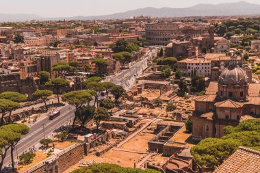 Forum Romanum: İtalya, Roma Capitoline Tepesi görünümden. Panorama