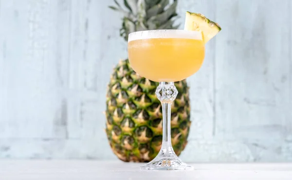 French Daiquiri Cocktail Garnished Pineapple Wedge — Stock Photo, Image