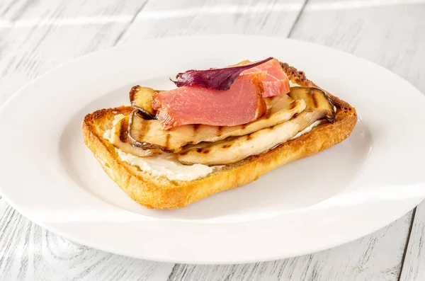 Sandwich Ciabatta Thon Fromage Crème Eryngii — Photo