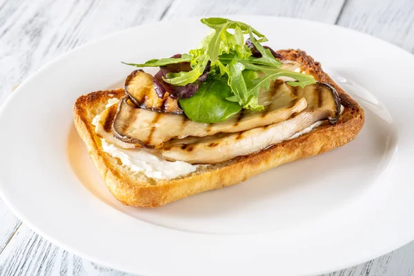 Sandwich Ciabatta Fromage Crème Eryngii — Photo