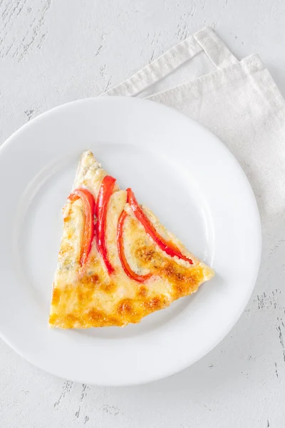 Blue Cheese Red Bell Pepper Tart — Stock Photo, Image