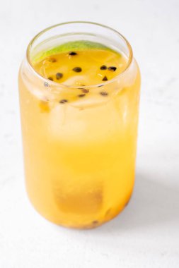 Unique Waltzing Matilda cocktail with passion fruit, gin, sauvignon blanc, orange curacao clipart