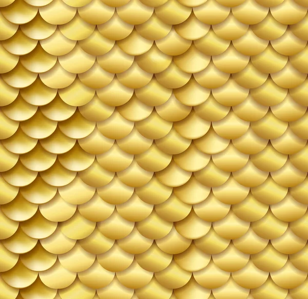 Réaliste Sans Couture Poissons Dorés Écailles Serpent Motif Texture Vectorielle — Image vectorielle