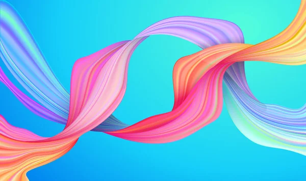 Современный Красочный Плакат Потока Жидкая Форма Волны Многоцветном Фоне Арт — стоковый вектор