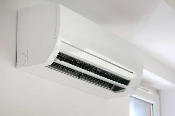 White Air Conditioning White Wall Apartment — Stock Photo, Image