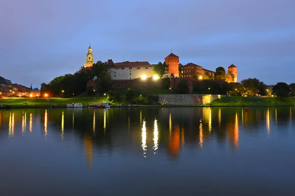 Κάστρο Wawel Στον Ποταμό Βιστούλα Στην Κεντρική Κρακοβία Πολωνία — Φωτογραφία Αρχείου