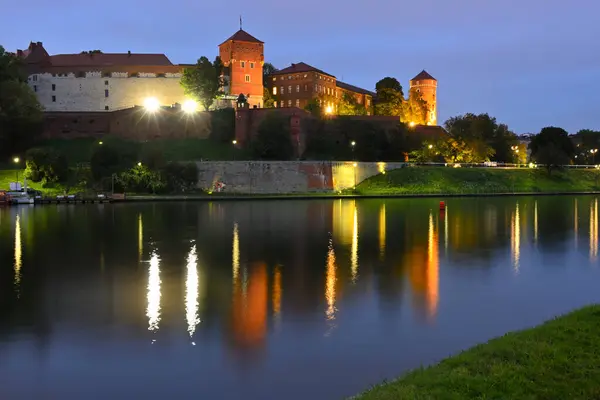 Castello Wawel Presso Fiume Vistola Nel Centro Cracovia Polonia — Foto Stock