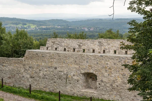 Rudno Polônia Setembro 2022 Castelo Tenczyn Castelo Medieval Aldeia Rudno — Fotografia de Stock