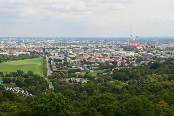 Panorama Cracovia Visto Desde Kosciuszko Mound Polonia —  Fotos de Stock