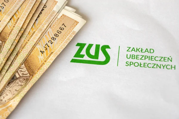 Gdansk Polen Maart 2023 Zus National Social Insurance Company Logo — Stockfoto