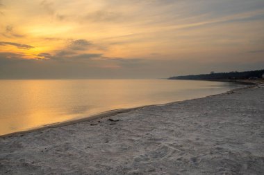 Polonya 'nın Hel Yarımadası' ndaki Baltık Denizi plajı