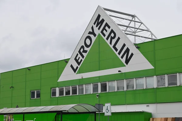 Rumia Polen April 2023 Leroy Merlin Logo Gevel Van Winkel — Stockfoto