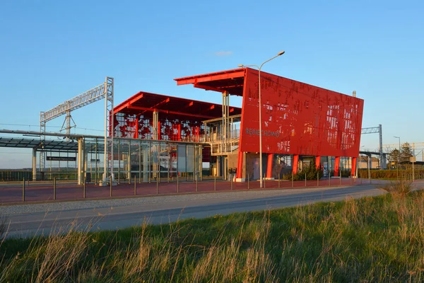 stock image Gdansk, Poland - April 30, 2023: Platform of Pomeranian Metropolitan Railway in Gdansk. Public transport that connects Gdansk city with the Airport and Kashubia