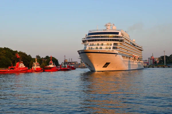 Gdansk Poland August 2023 Viking Venus Passenger Cruise Ship Leaving — Stock Photo, Image