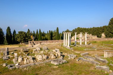 Yunanistan 'daki Kos adasındaki Asklepion arkeolojik alanı