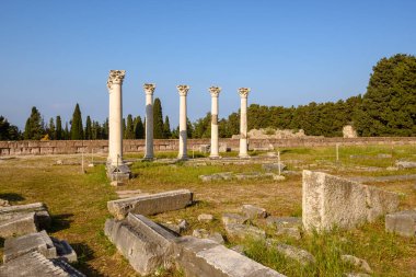 Yunanistan 'daki Kos adasındaki Asklepion arkeolojik alanı