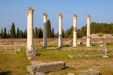 Yunanistan 'daki Kos adasındaki Asklepion arkeolojik alanı