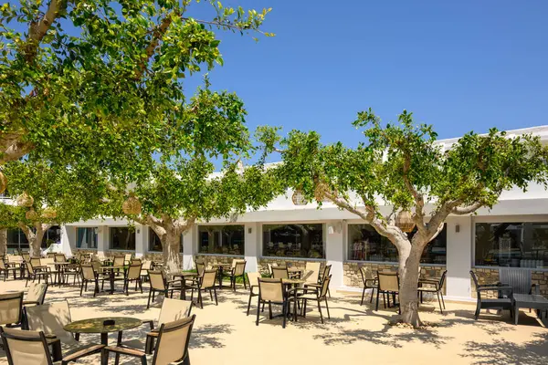 Кос Греція Травня 2023 Року Затишна Грецька Готельна Кафе Тераса — стокове фото