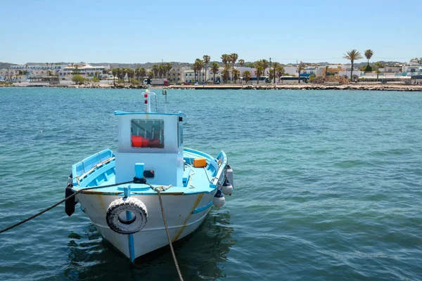 Barco Atracado Porto Mastichari Ilha Kos Grécia Imagens Royalty-Free