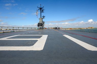 Corpus Christi, Teksas, ABD - 12 Ekim 2023: USS Lexington Uçak Gemisi Corpus Christi Körfezi, Teksas ABD