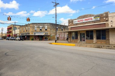 Gonzales, Teksas, ABD - 12 Ekim 2023 - Gonzales şehir merkezinde mimarlık. Teksas, ABD