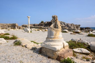 Yunanistan 'ın Kos adasında Kefalos yakınlarındaki Agios Stefanos Bazilikası harabeleri